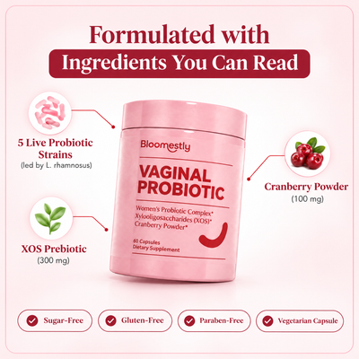 Bloomestly Vaginal Probiotic with Cranberry