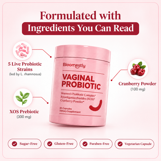 Bloomestly Vaginal Probiotic with Cranberry