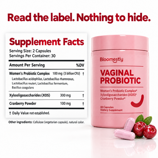 Bloomestly Vaginal Probiotic with Cranberry